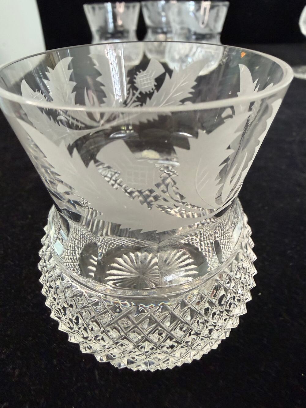 Edinburgh Crystal Whiskey set of 4 Glasses 3.25" Scotland